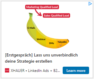 LinkedIn Audience Network richtig nutzen: Ad Beispiel 3